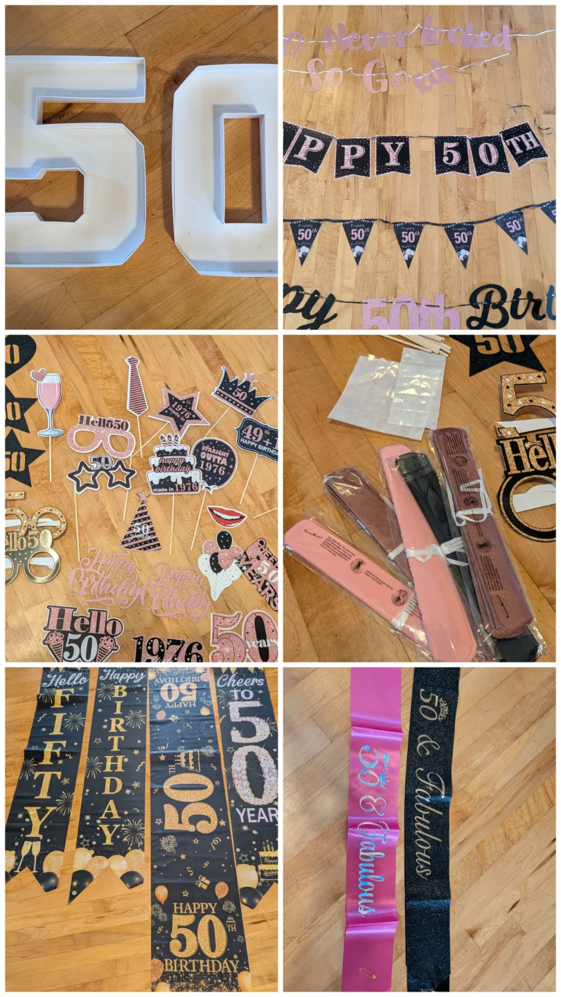 50th Birthday Party Decoration Set