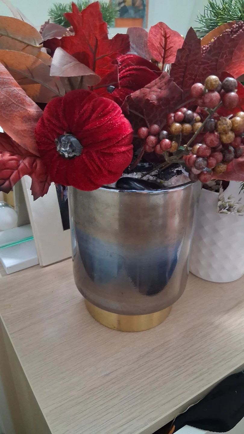 Fall Velvet Pumpkin Floral Arrangement