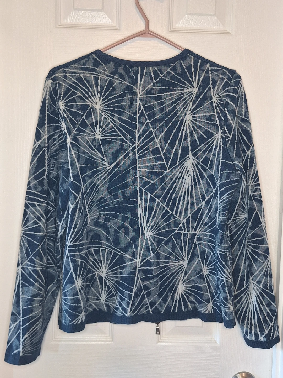 Blue Willi's patterned knit cardigan - Medium - photo 2