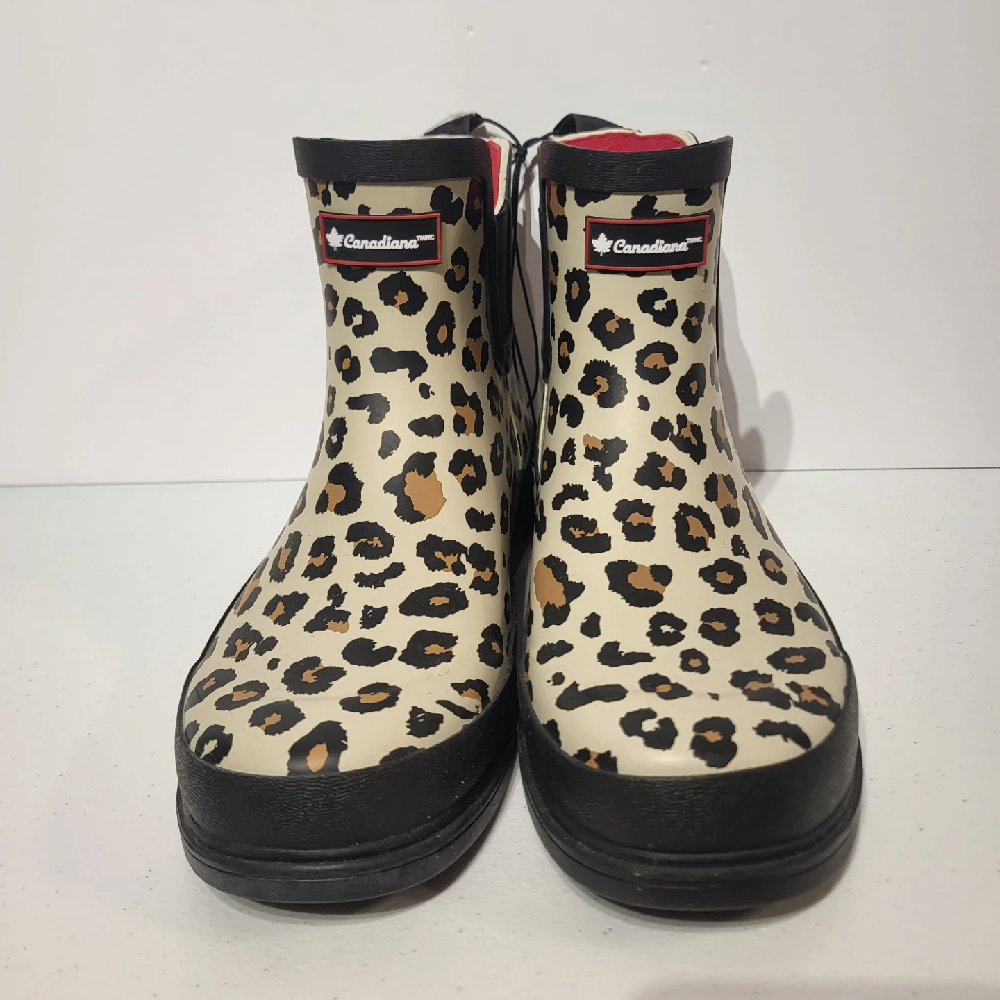 Canadiana Leopard Print Rain Boots