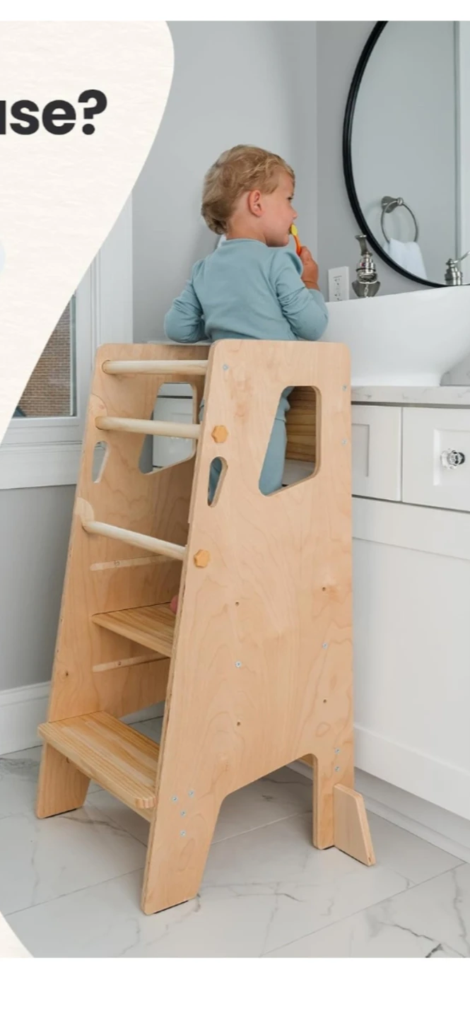 Learning Tower - Varnished Wood