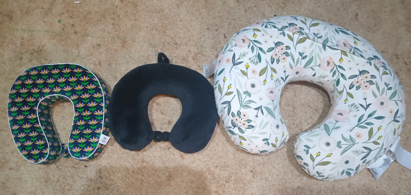 Set of 3 Nursing and Travel Pillows/Neck rests