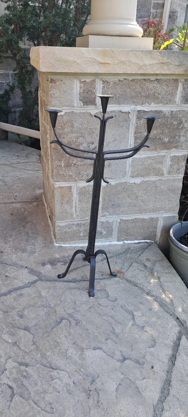 TALL VINTAGE Wrought Iron Candelabra