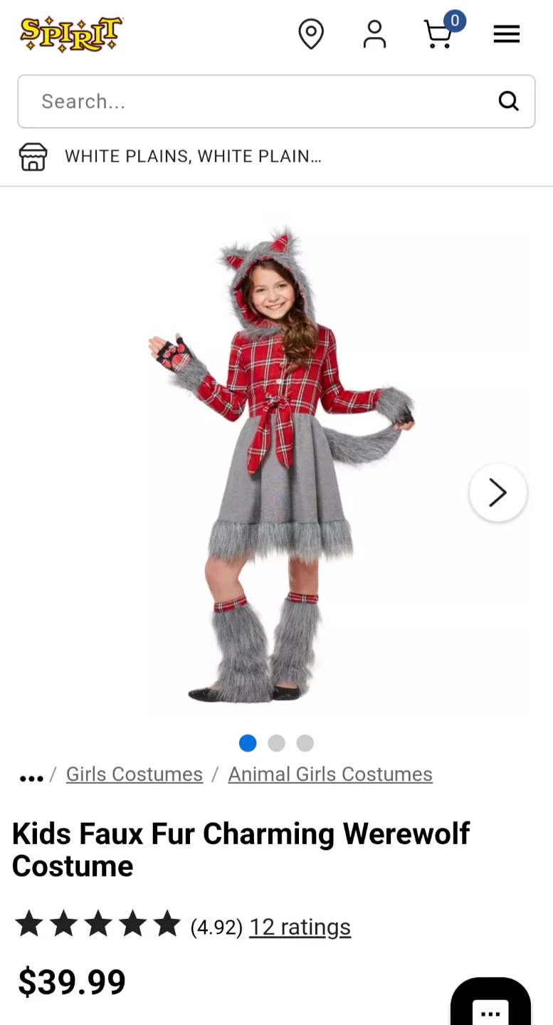 Kids Werewolf Costume, size M (8-10)