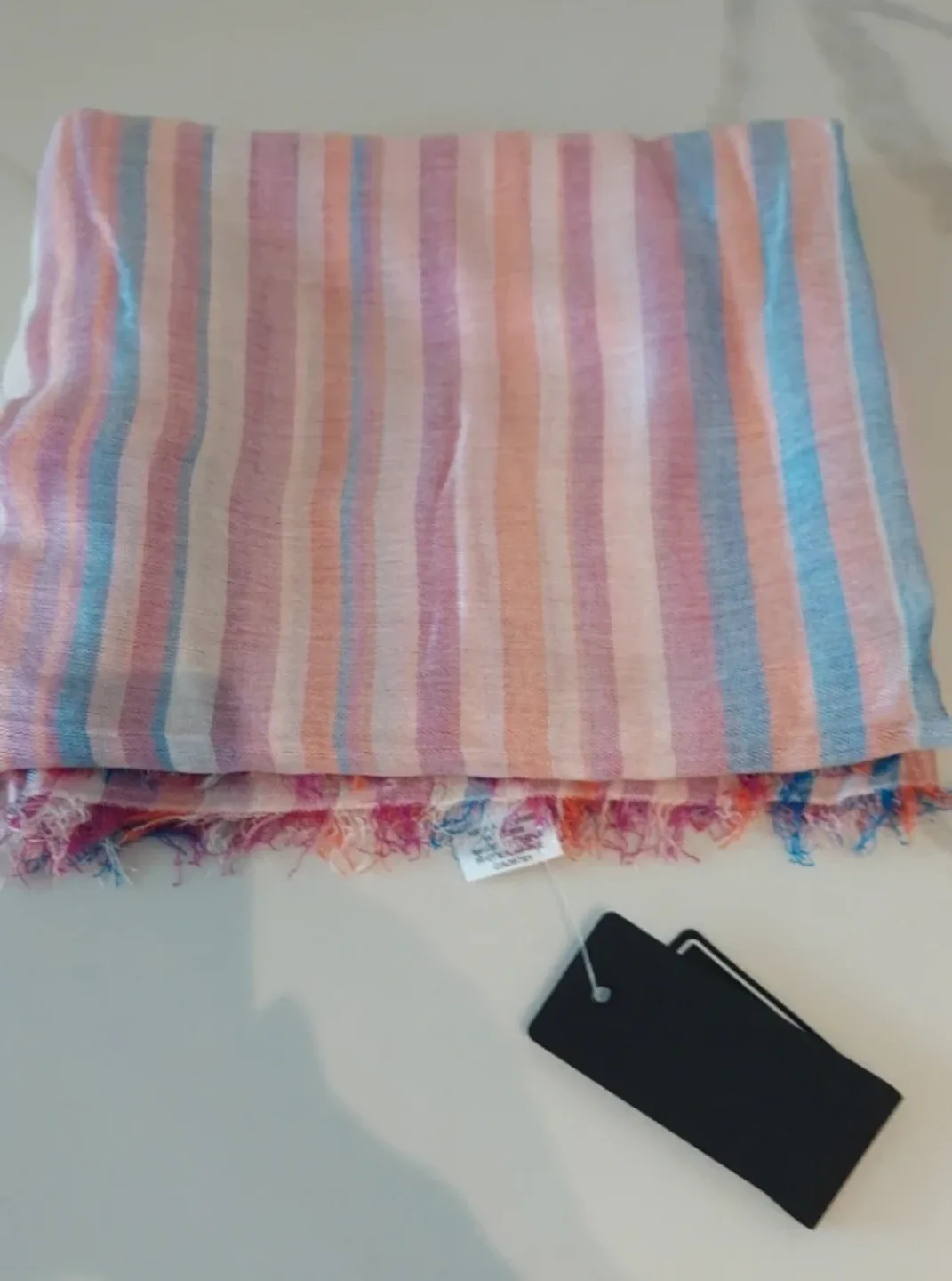 Fraas Striped Viscose Scarf - photo 2