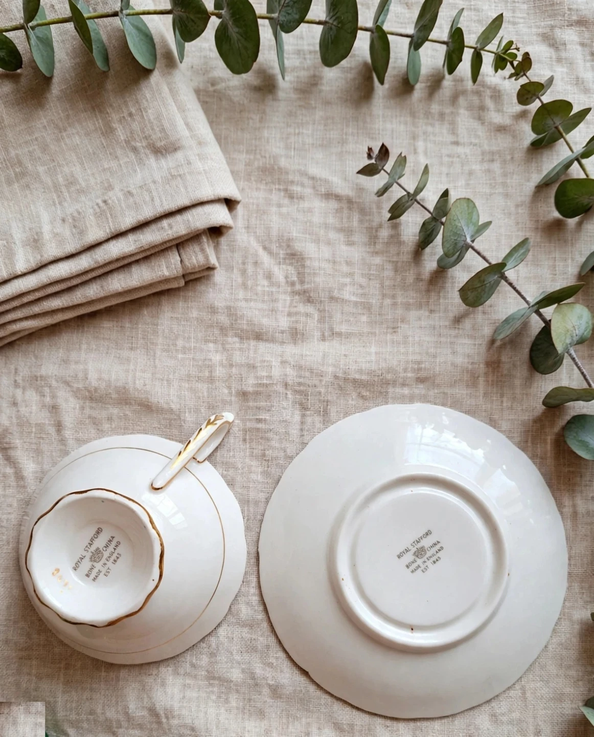 Royal Stafford Bone China Teacup and Saucer - photo 5