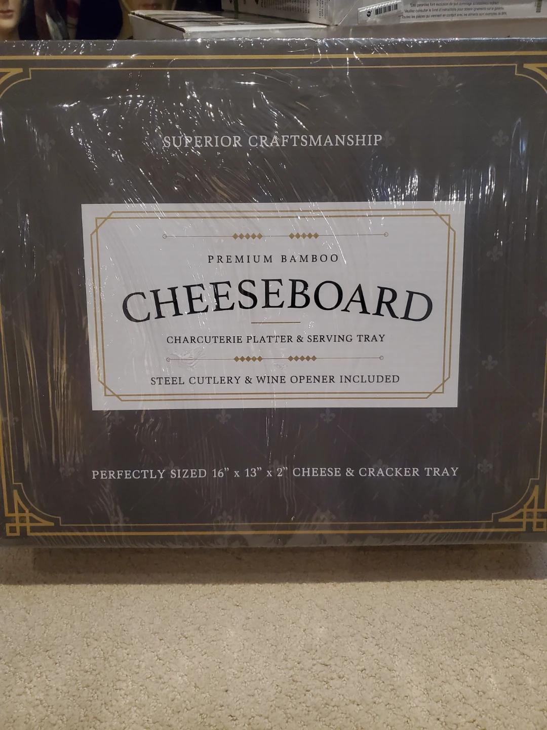 BNIB SMIRLY Bamboo Charcuterie Cheese Board & Knives Set