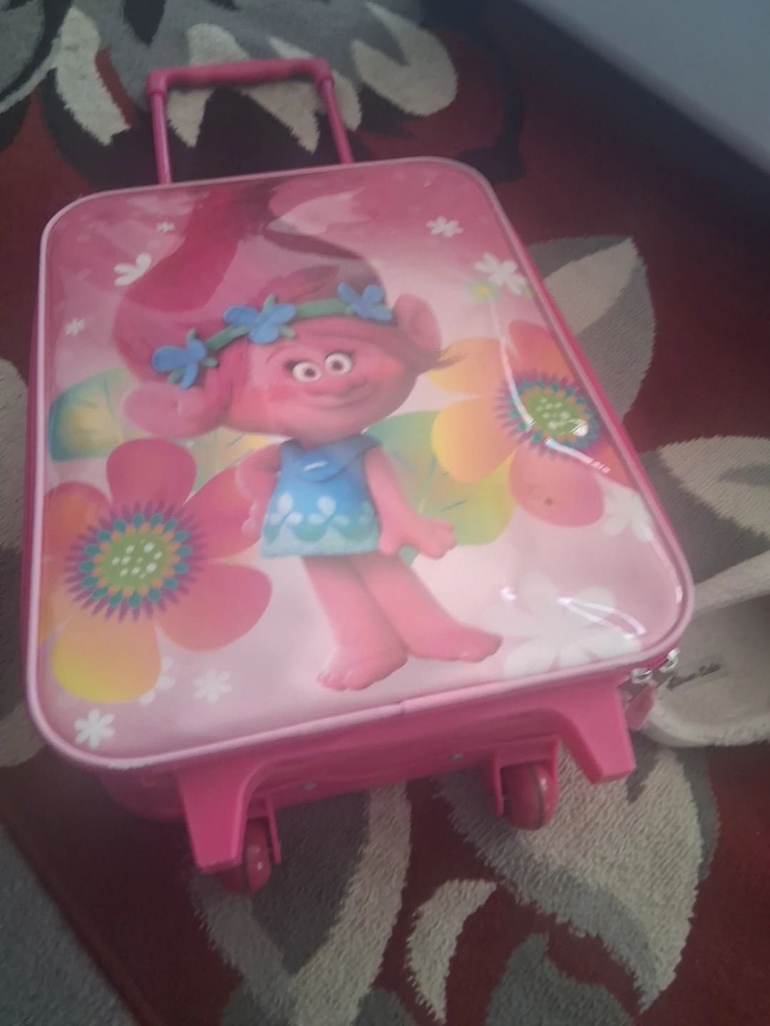 Trolls Pink Kids Rolling Suitcase - photo 2