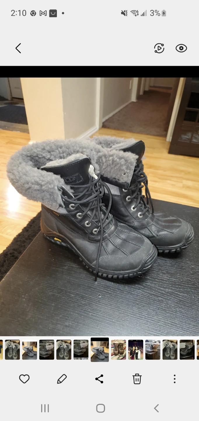 UGG Leather Winter Boots Size 7 - photo 3