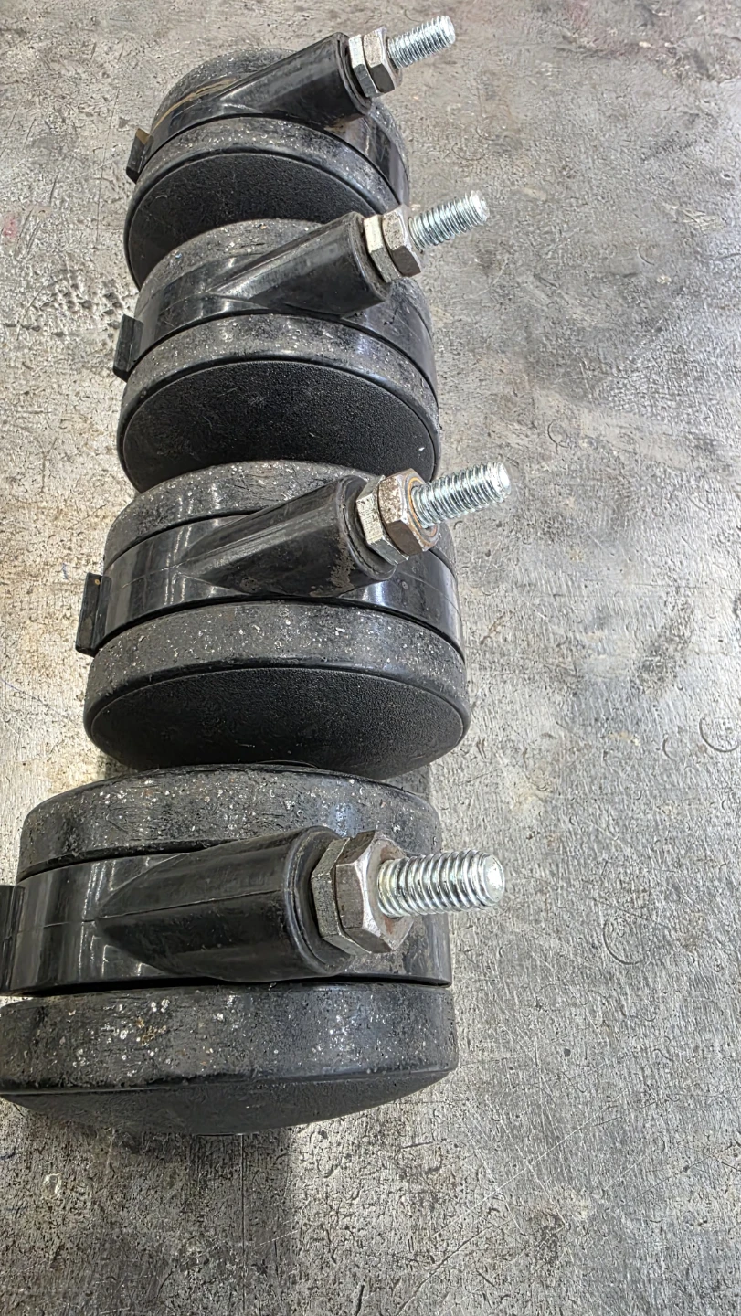 Set of 4 Swivel Casters with Threaded Stem - photo 2