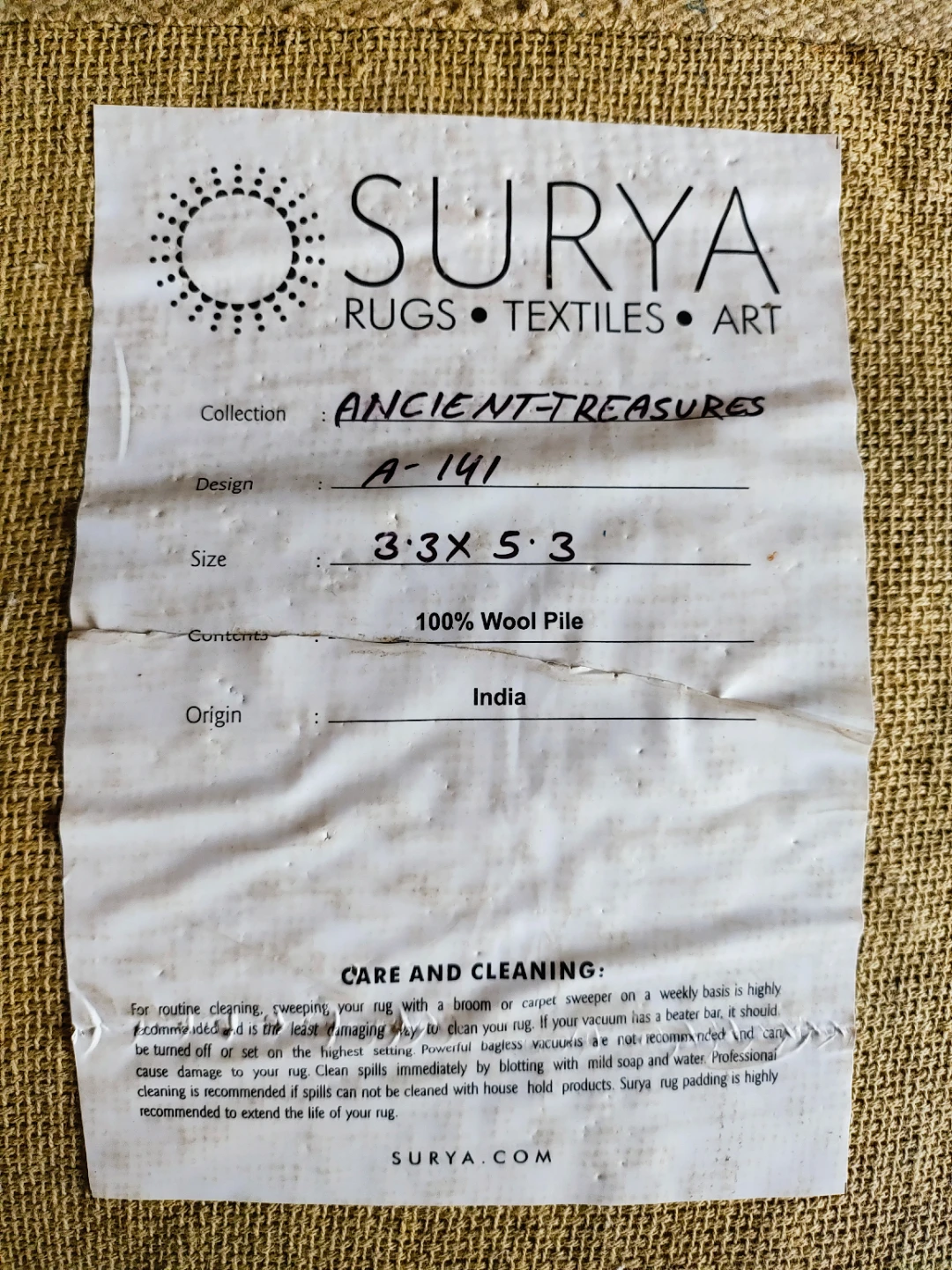 Surya Ancient Treasures Wool Rug A-141 - photo 3