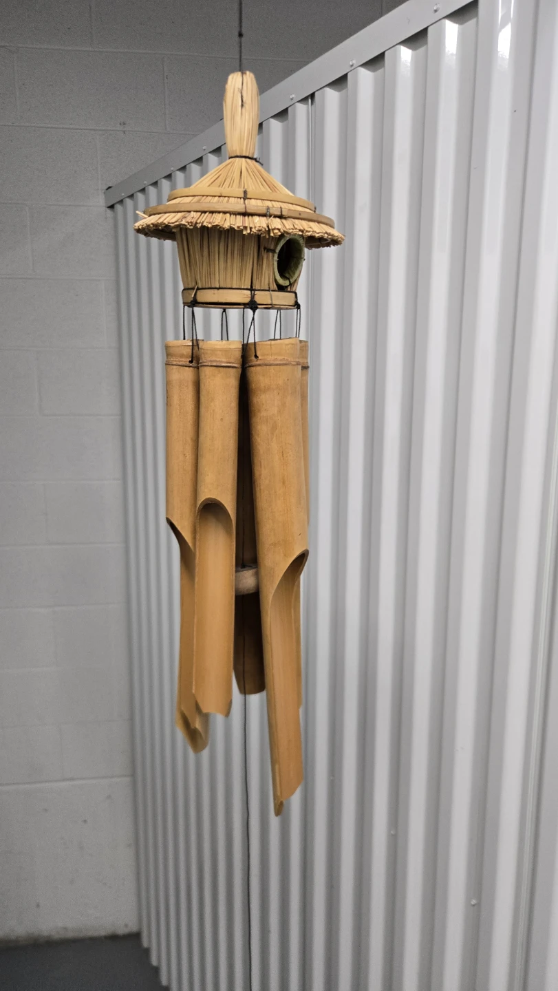 Bamboo Pagoda Hanging Wind Chime, Brown Asian Style - photo 2