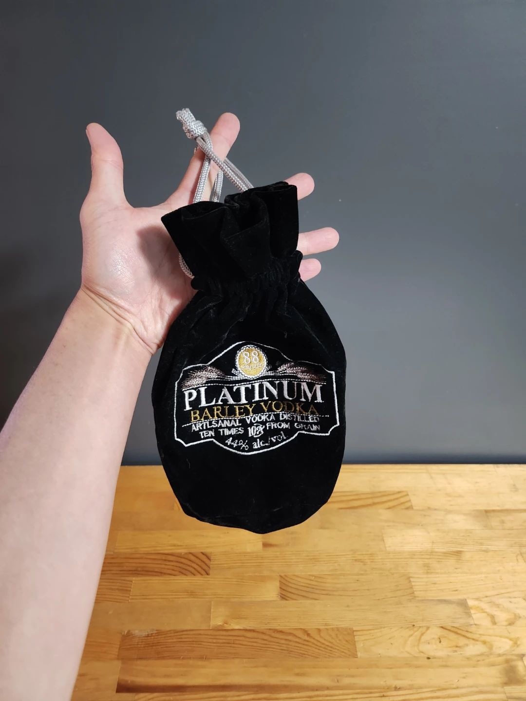 Platinum Barley Vodka Velvet Drawstring Bag - photo 4