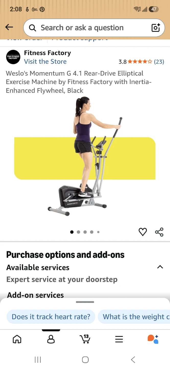 Weslo Momentum G 4.1 Elliptical Exercise Machine - photo 2