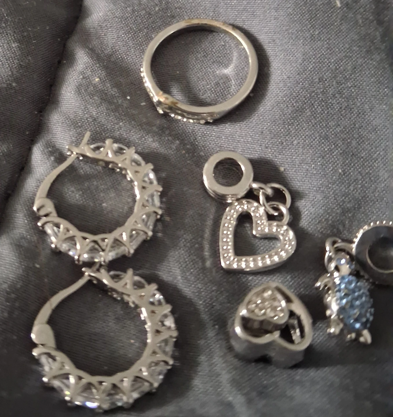 Jewellery Bundle: Ring, Hoop Earrings, and Charms - photo 4
