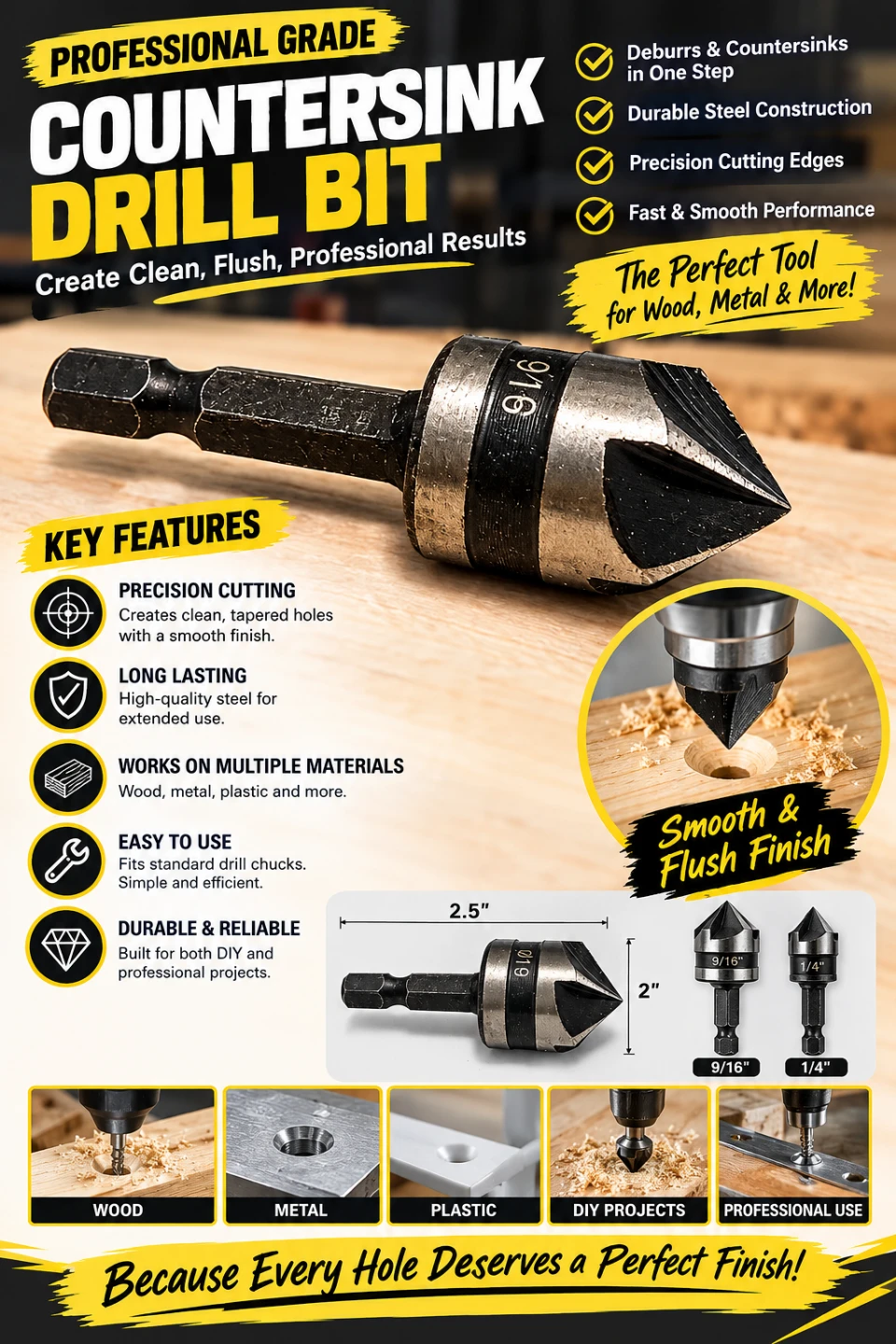 🛠Countersink Drill Bit🛠