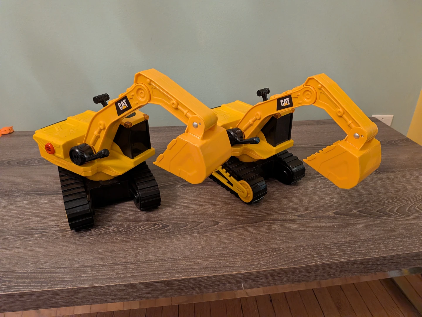 Two CAT Excavator Toy Construction Vehicles - photo 2