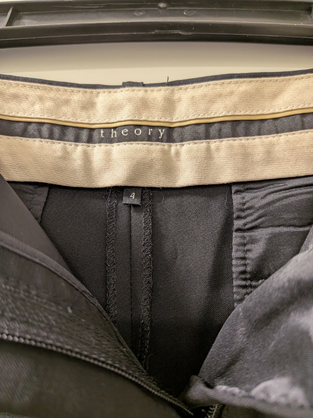 Theory Black Wool Trousers Size 4 - photo 2