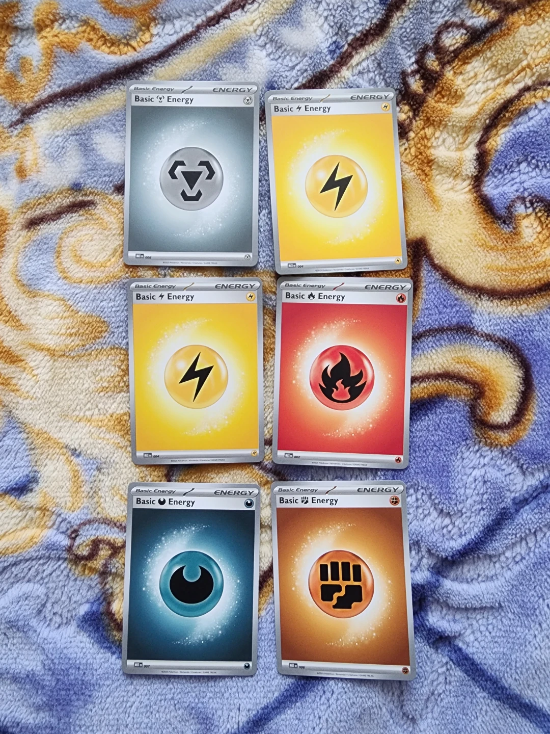 Set of 6 Pokemon Basic Energy Cards
