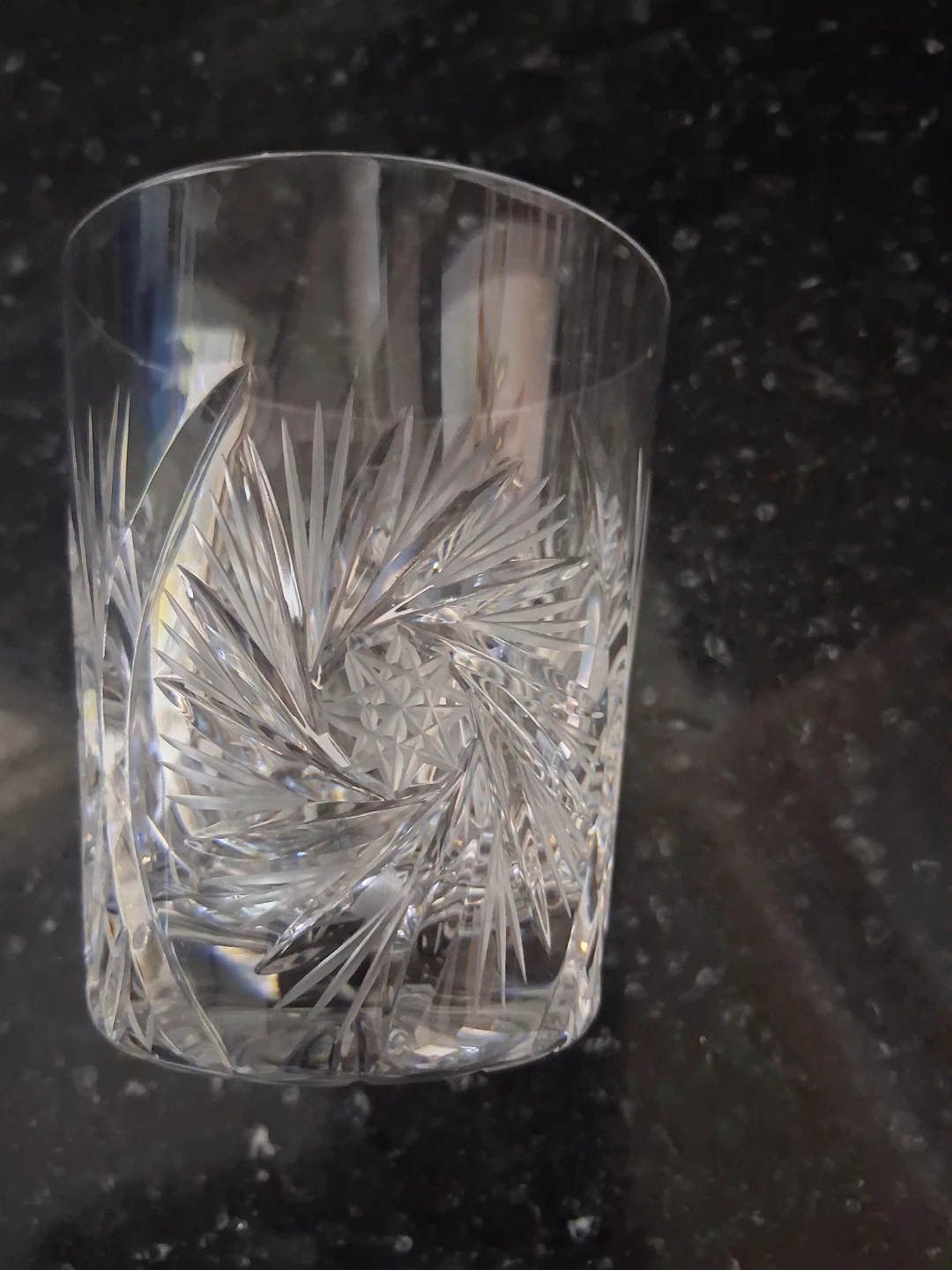 Set of 7 Vintage Pinwheel Cut Crystal Glasses - photo 2