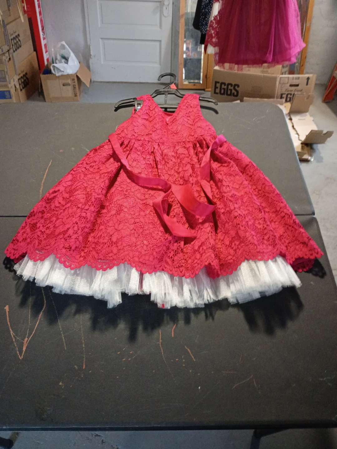 American Princess Red Lace Dress Size 5 - photo 3