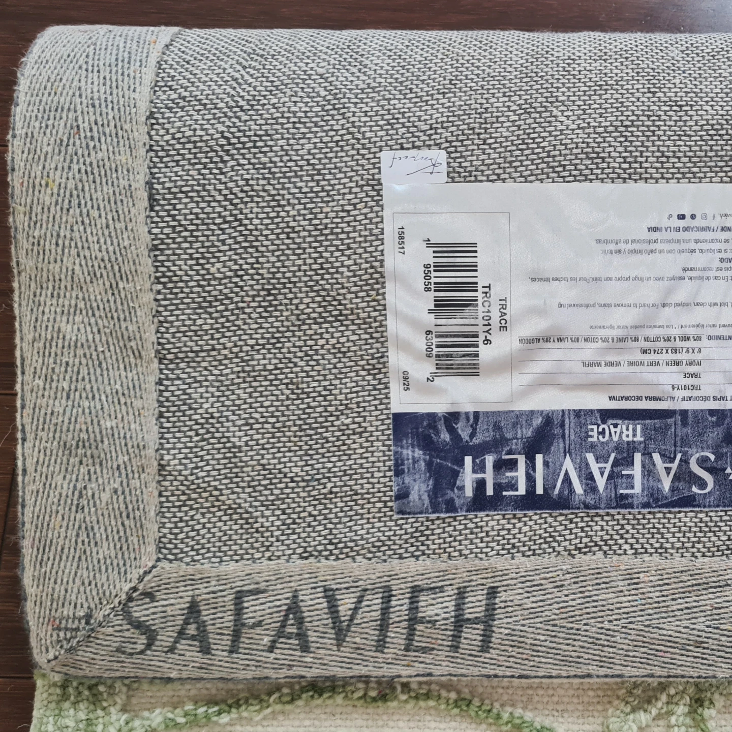 SAFAVIEH Trace 6x9 Hand-Tufted Wool Area Rug Ivory Green - photo 5