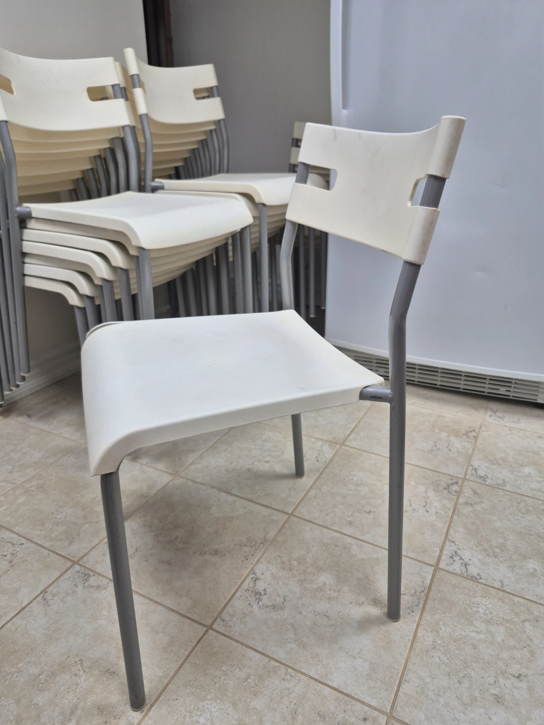 LIKE NEW- IKEA STACKABLE PLASTIC CHAIRS - photo 2