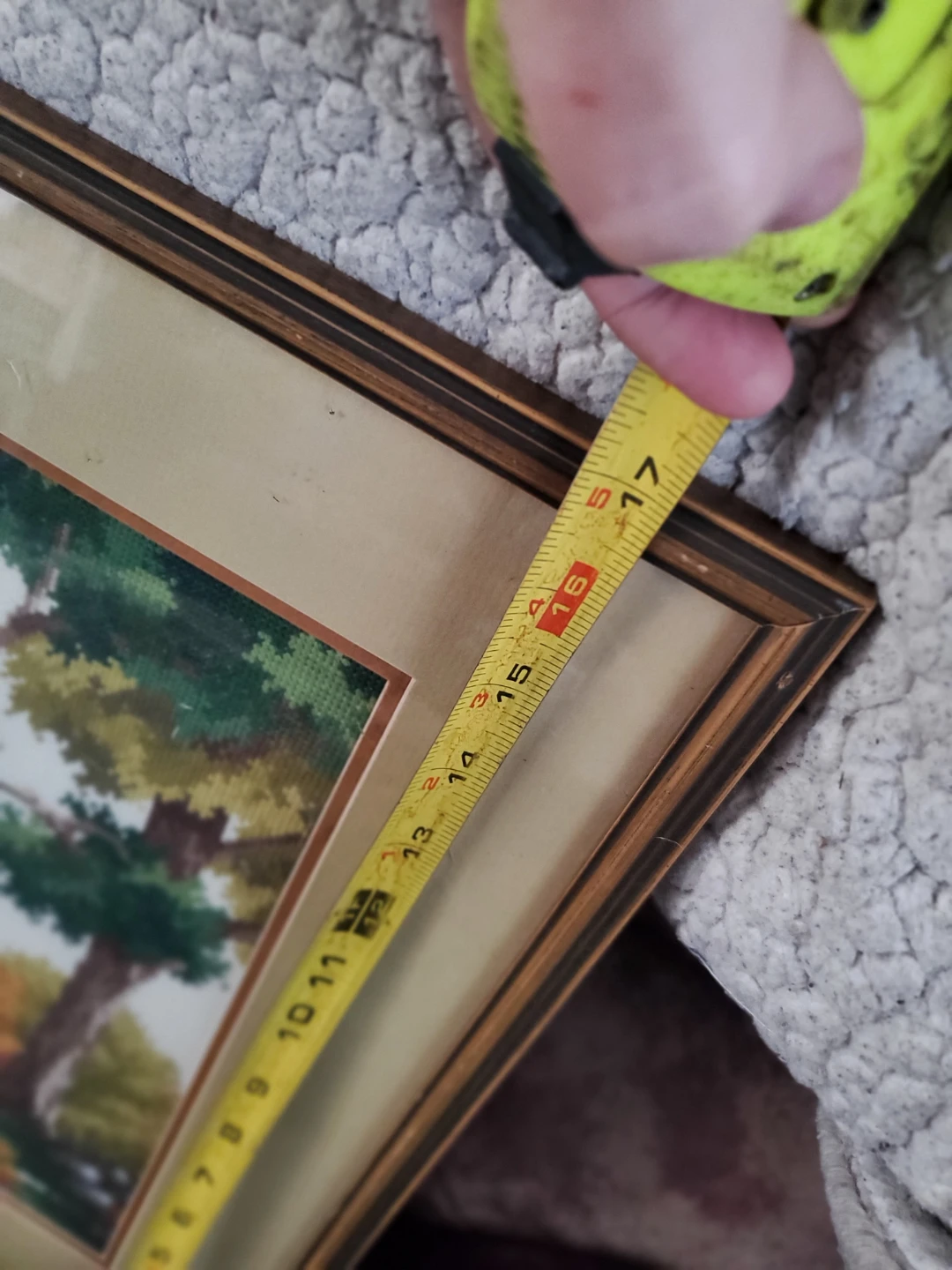 Framed Forest Landscape Cross-Stitch - photo 5