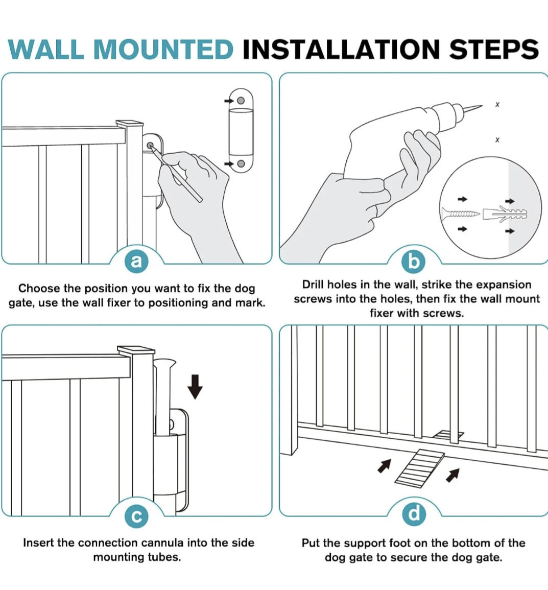 Snagle Paw Free Standing Dog Gate, 156''W×30H - photo 5