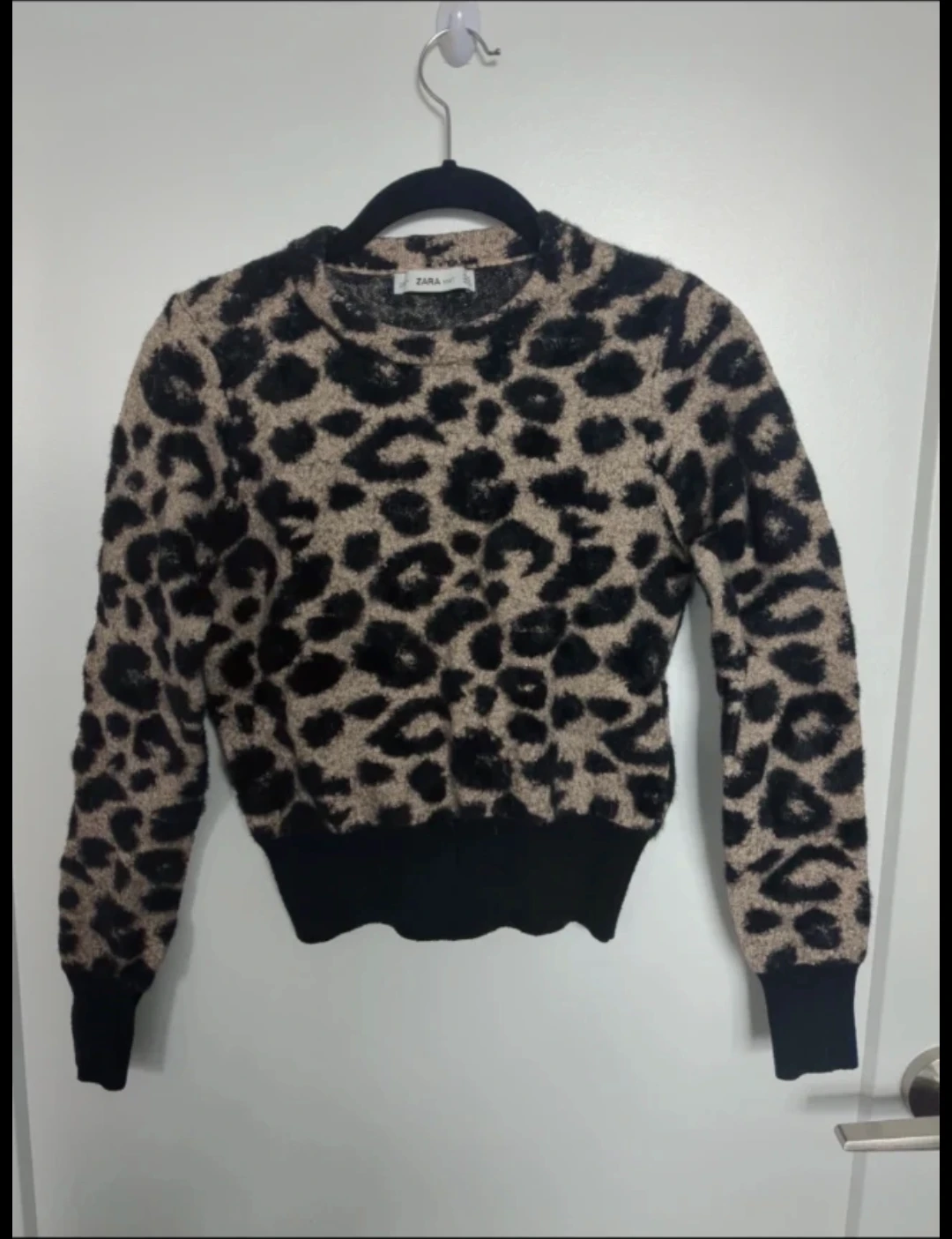 Zara Knit Leopard Print Sweater