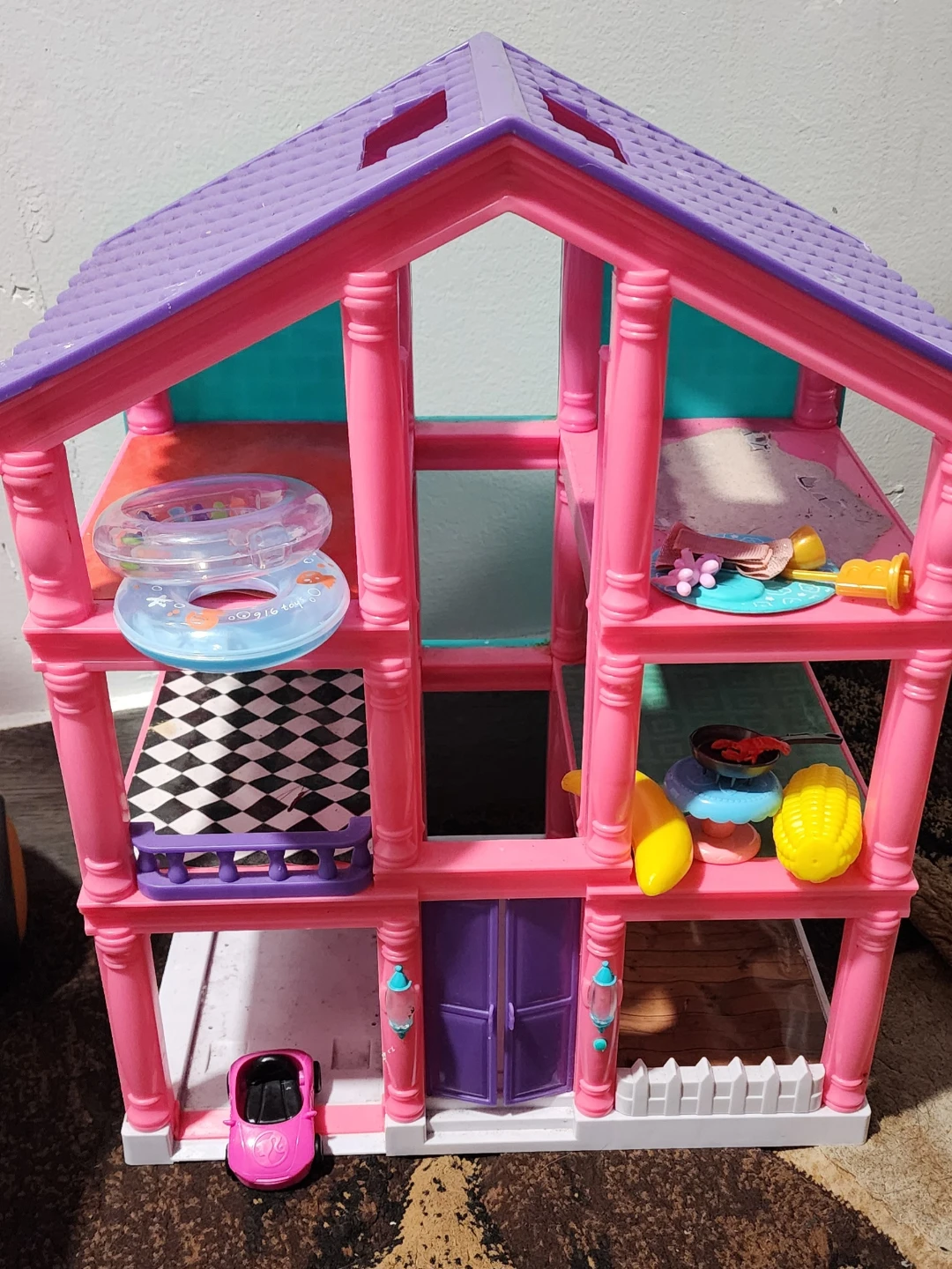Toy Dollhouse and Stroller Set - photo 3