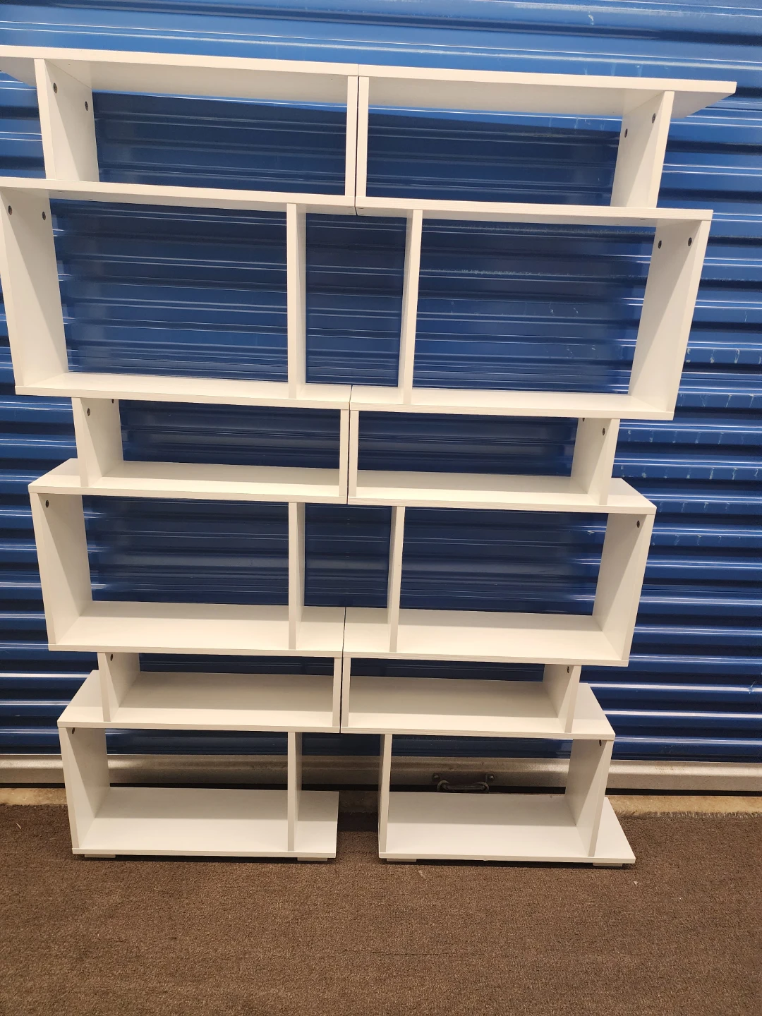Set of Two Modern White Shelving Units - photo 4