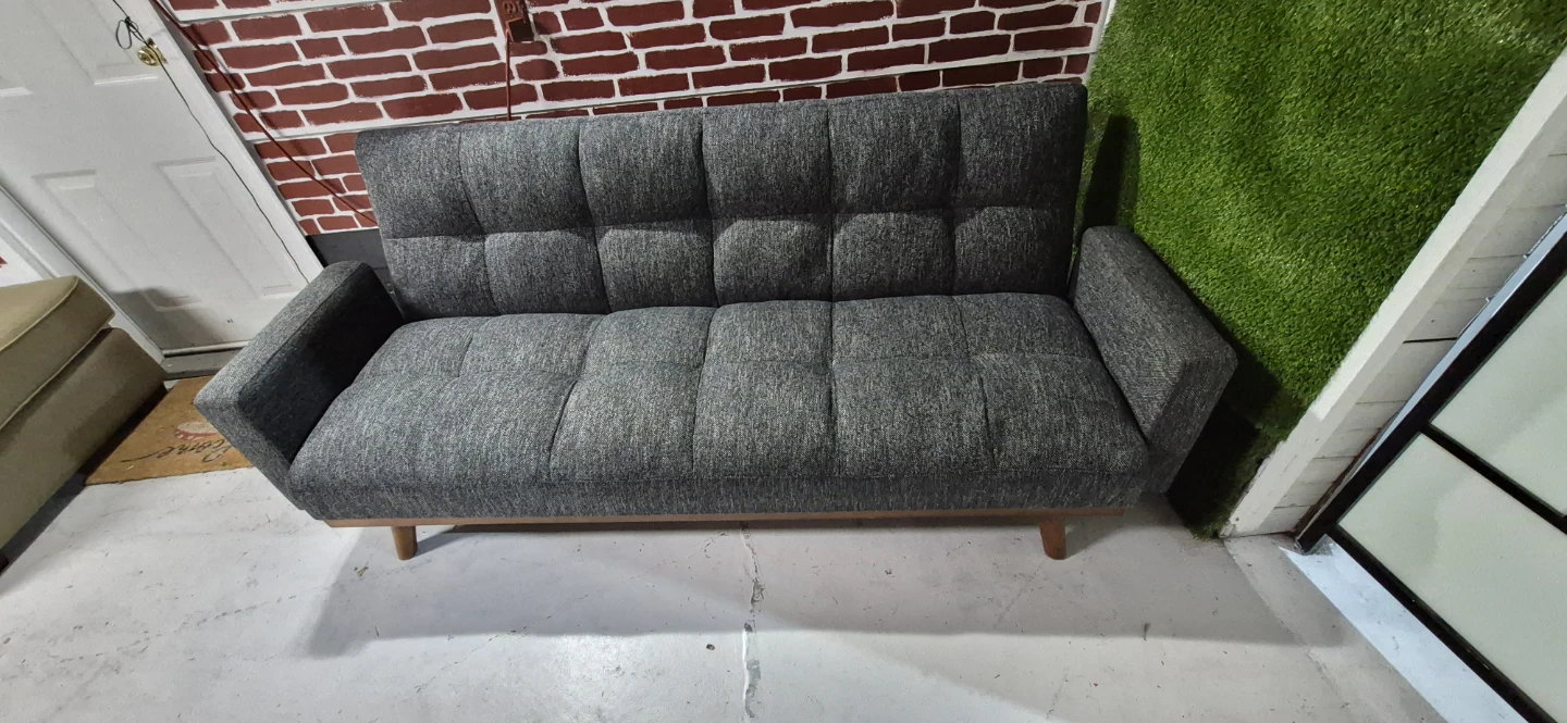 Grey Fabric Sofa Bed - photo 4