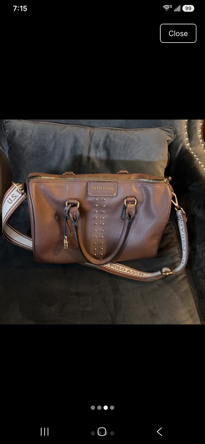 U.S. Polo Assn. Brown Satchel Bag