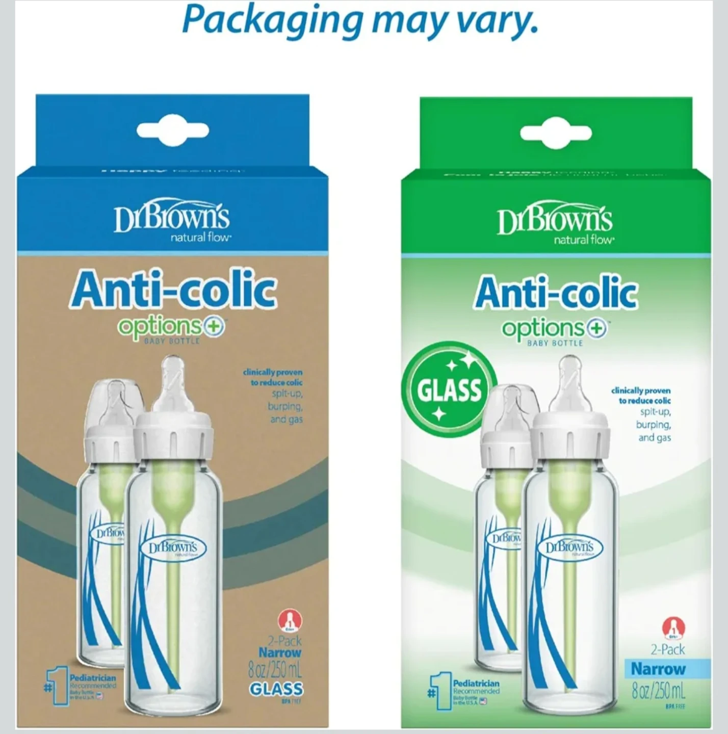 New - Dr. Brown's Natural Flow Anti-Colic Glass Baby Bottles - photo 2