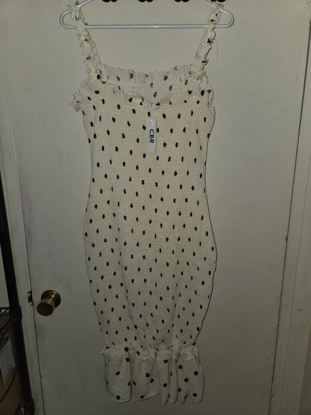 Chic Me Polka Dot Mermaid Ruffle Dress in a Ladies L - photo 4