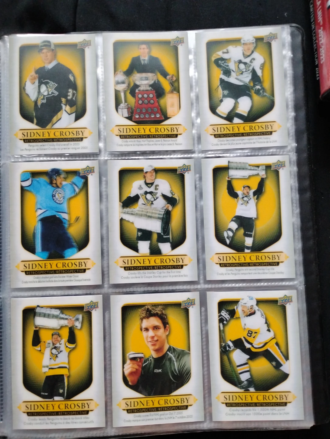 9 Sidney Crosby Upper Deck Hockey Cards