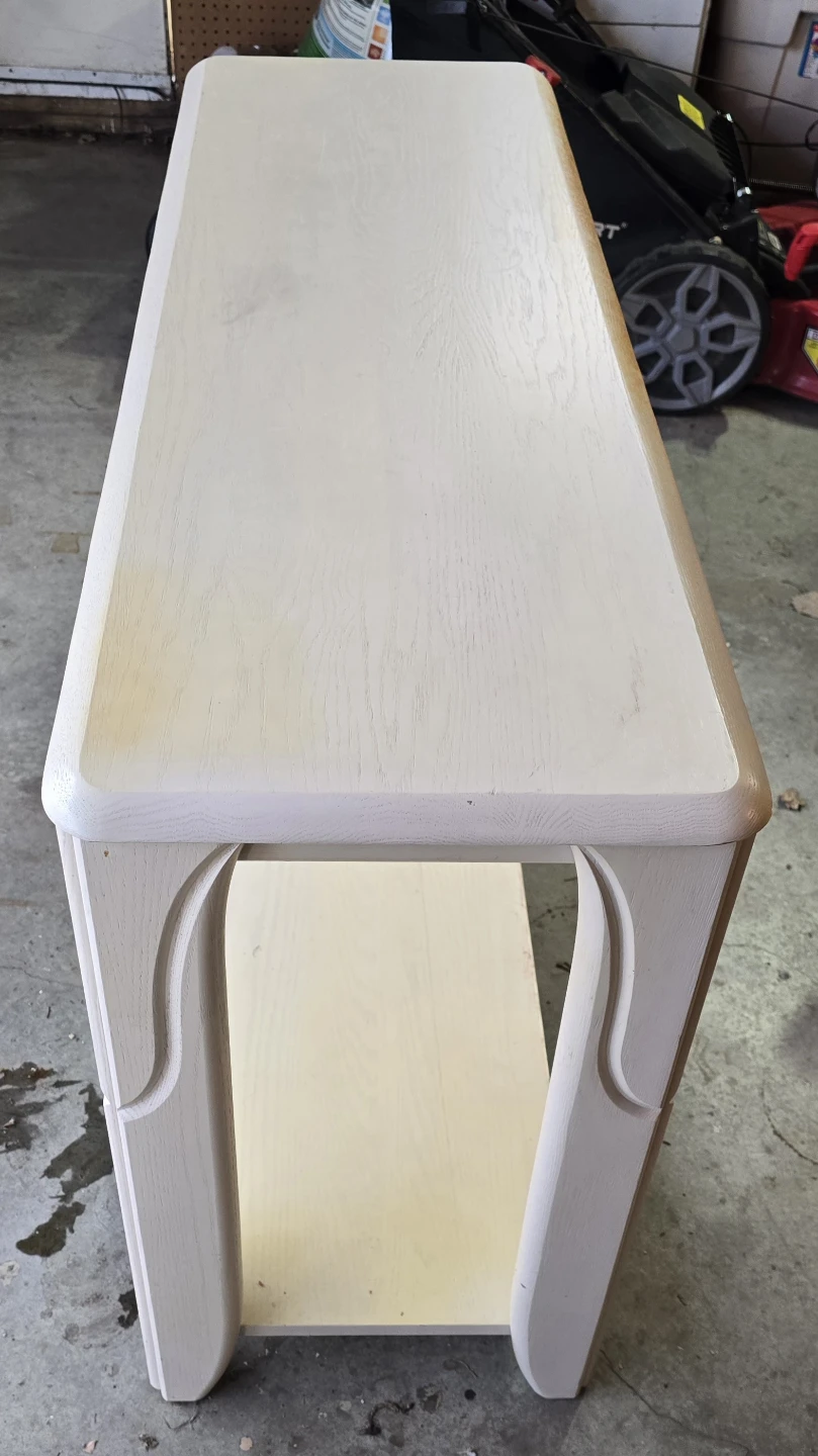 White Wood Console Table - photo 2