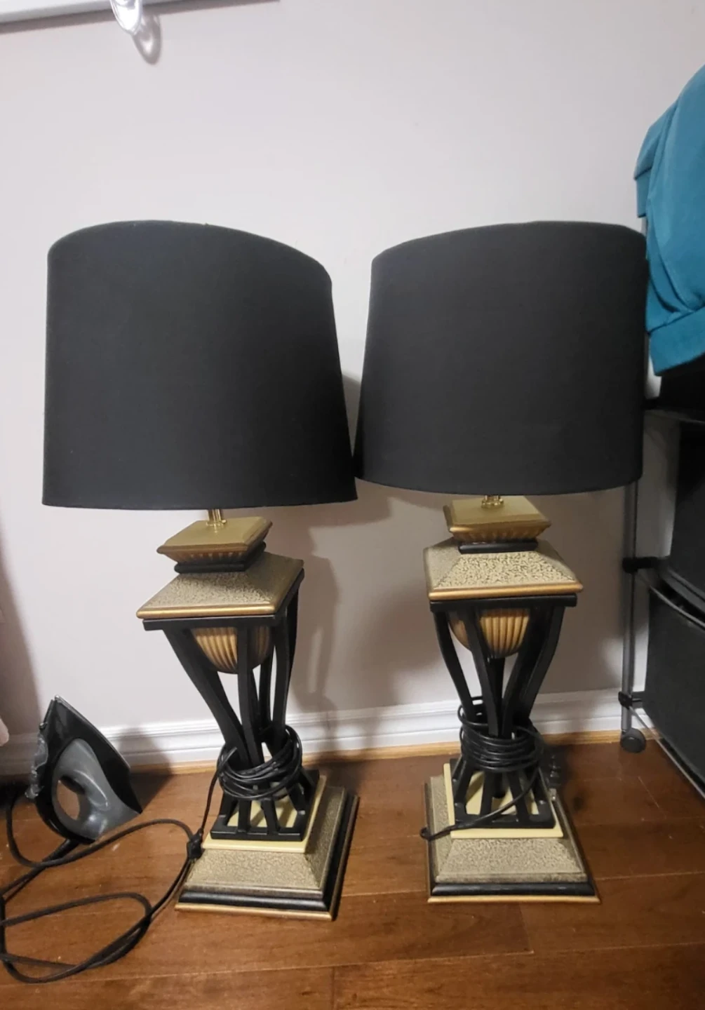 Set of two decorative table lamps
