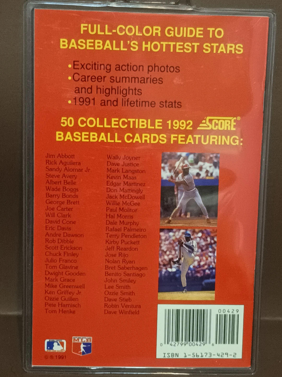 1992 Score 50 Hottest Baseball Players Set 1 - photo 3