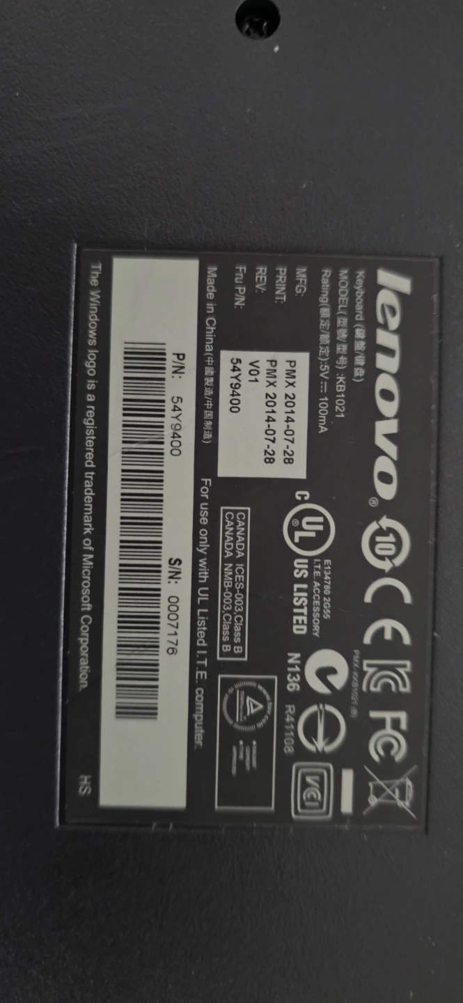 Lenovo KB1021 Wired Keyboard - photo 2