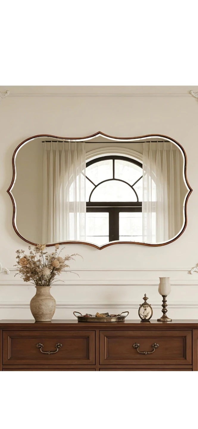 Brand New Gold Scalloped Wall Mirror