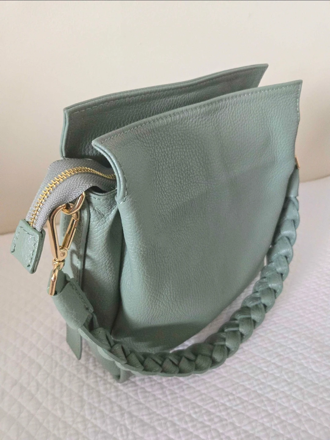 Mint Green Italian Leather Handbag - photo 2