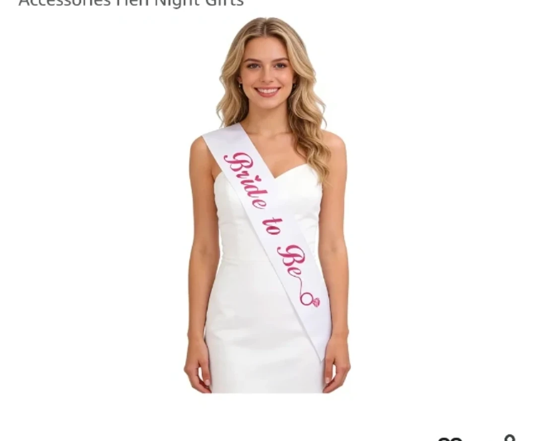 Bride to be sash and veil - photo 3