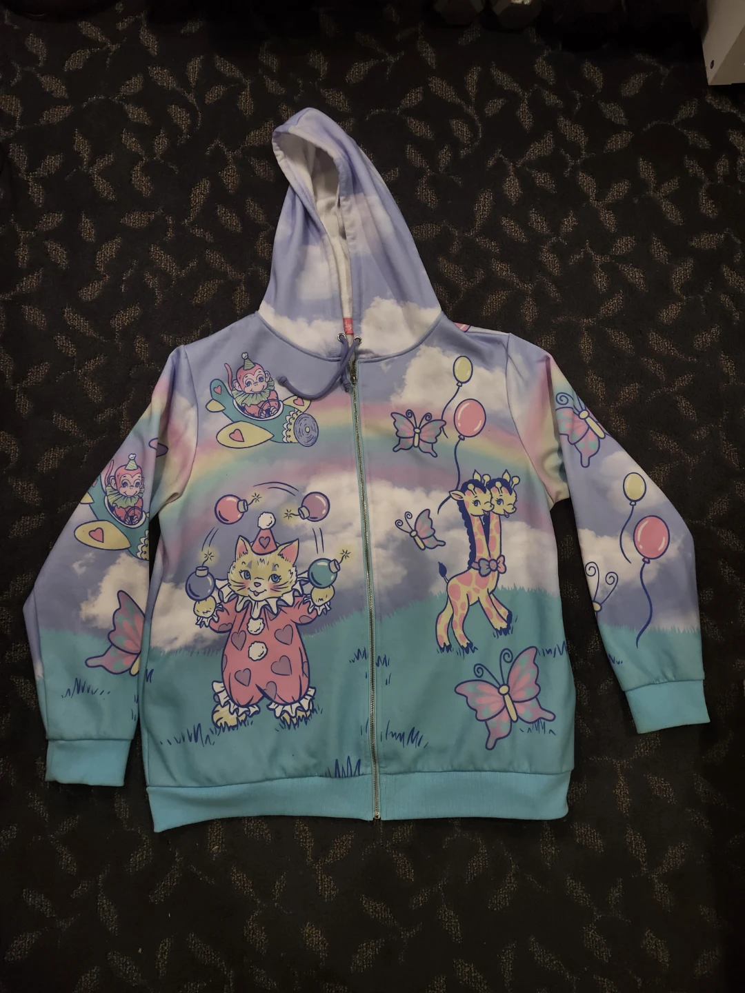 SugarThrillz Circus Print Zip-Up Hoodie - photo 2