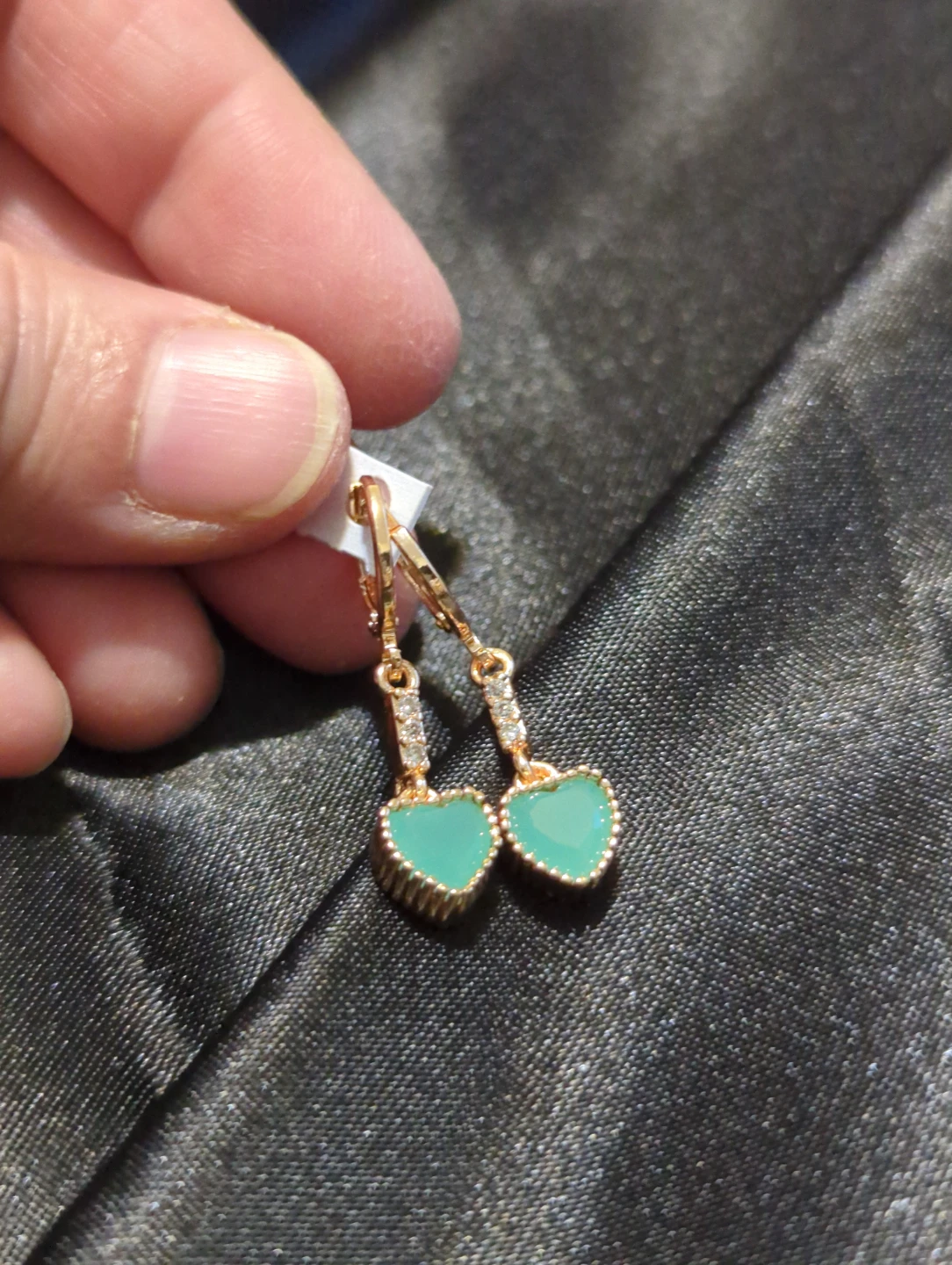Heart Drop Hoop Earrings - photo 4