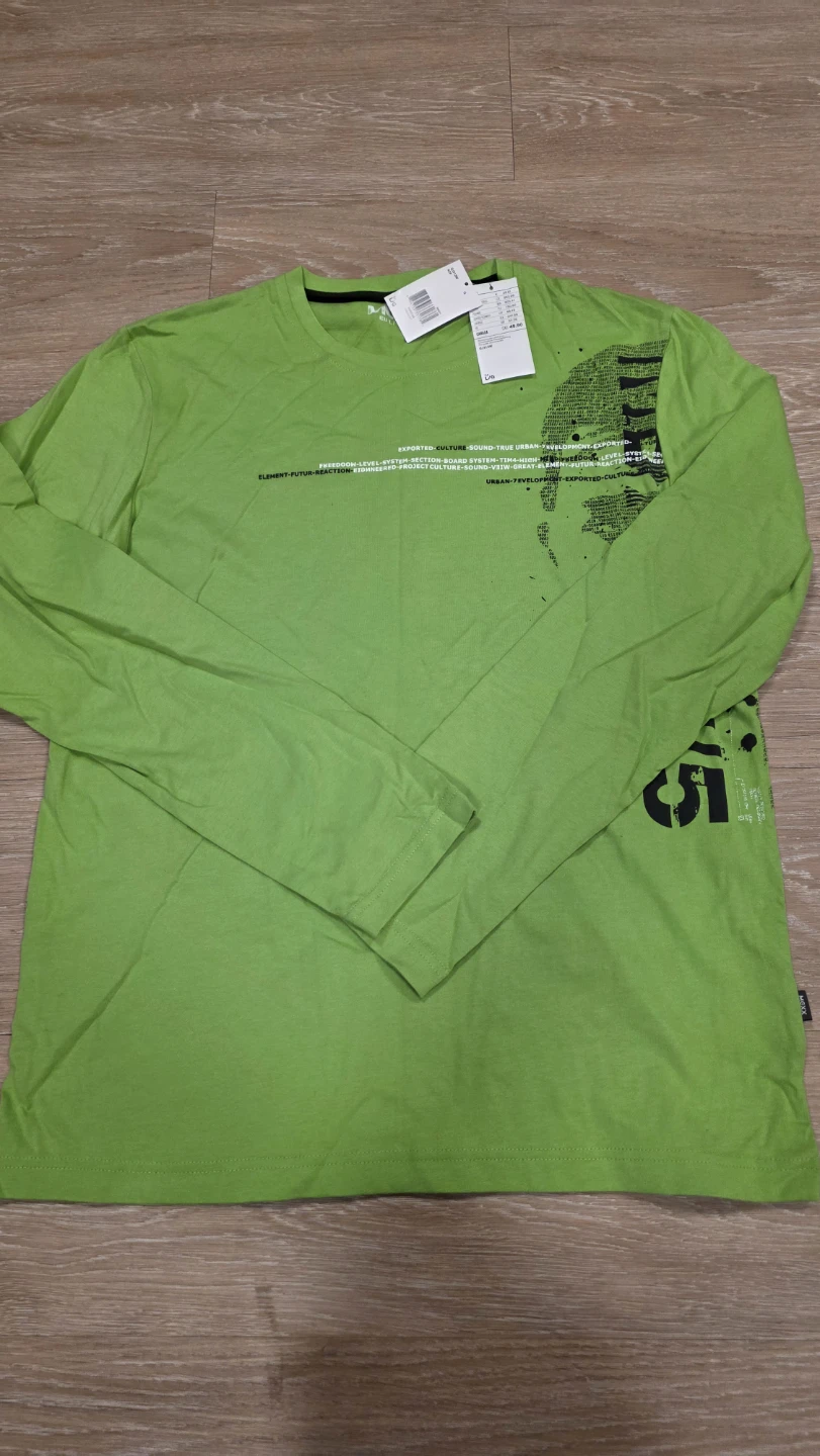 Mexx Long Sleeve Graphic T-Shirt Lime Green