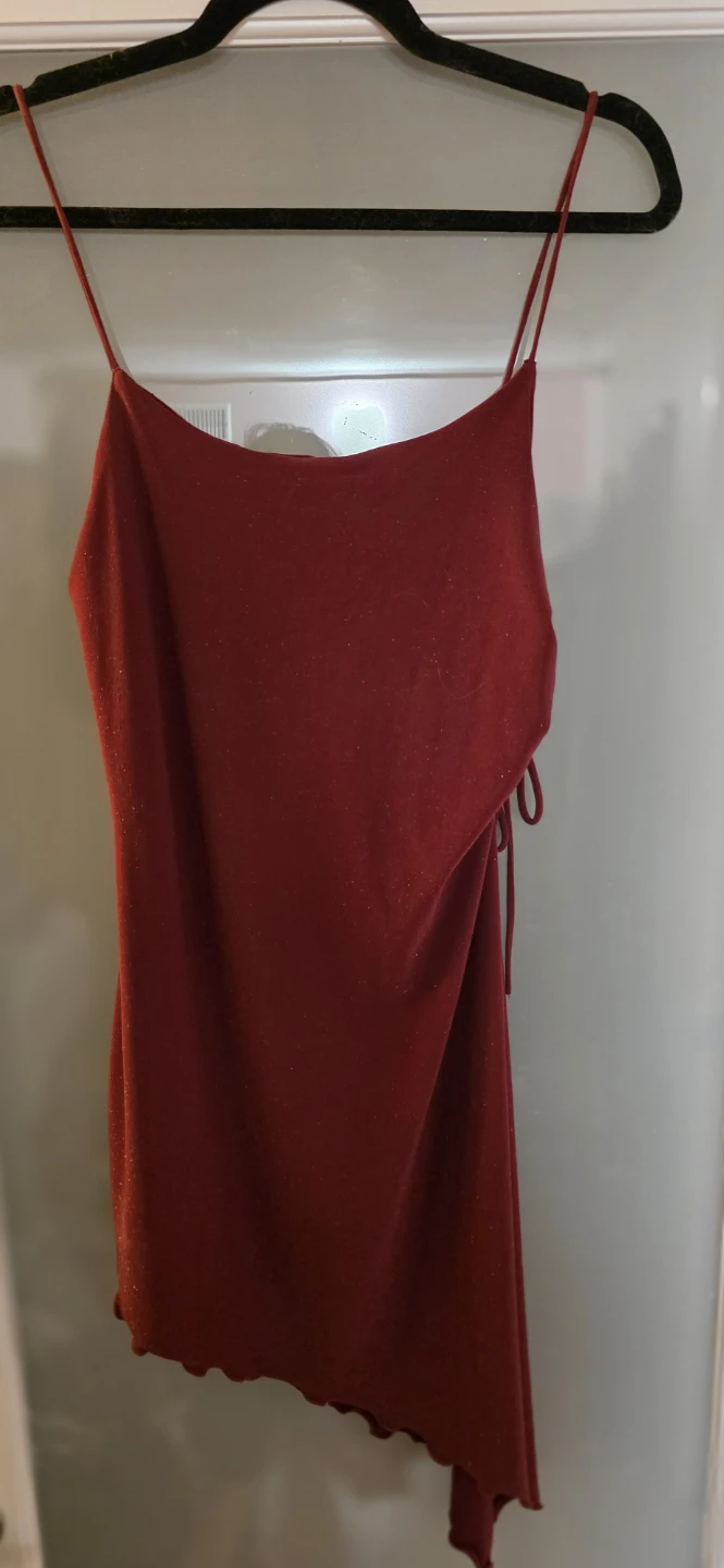 Red glitter slip dress - photo 4