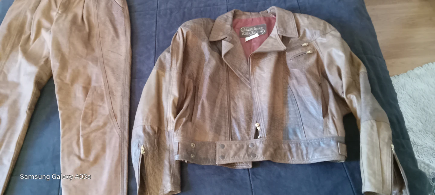 Leather Ranch Vintage Leather Jacket and Pants Set