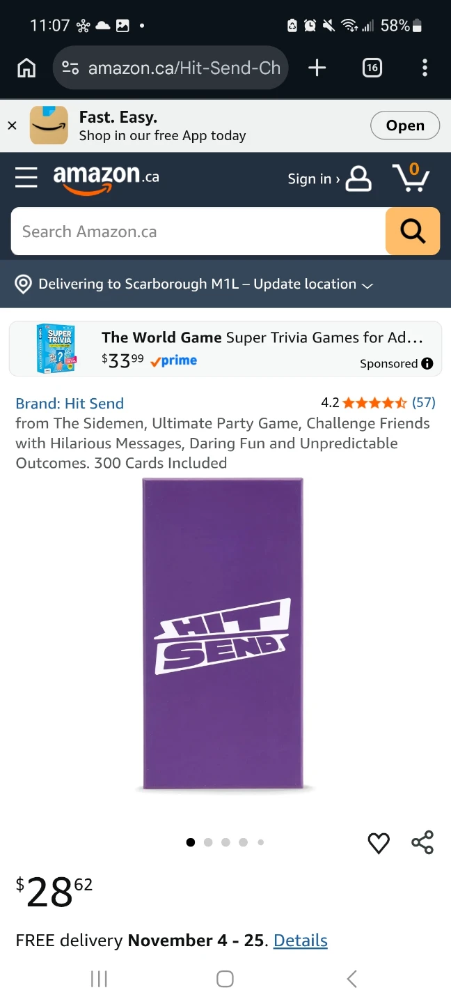 Sealed Hit Send Party Game